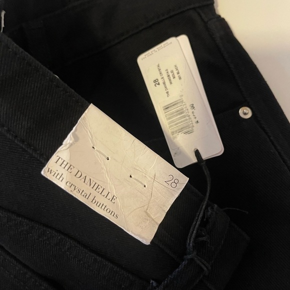 We Wore What The Danielle Crystal Womens Button Fly Denim High-Waist Jeans - Picture 8 of 8